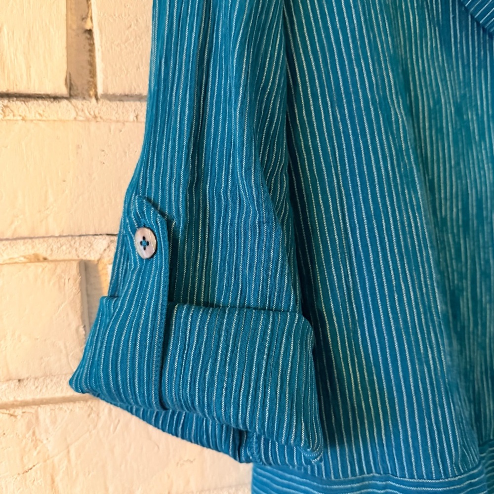 Soft Surroundings Vision In Velvet Cowl Tunic in Tapestry Teal - Picture 5 of 9
